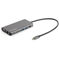 StarTech.com USB C Multiport Adapter - USB-C Mini Travel Dock w/ 4K HDMI or 1080p VGA - 3x USB 3.0 Hub,  SD Card Reader,  GbE,  Audio,  100W PD - Portable Docking Station for Laptop/Tablet