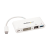 StarTech.com USB-C Multiport Adapter with DVI - USB 3.0 Port - 60W PD - White
