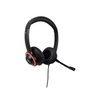 V7 Safesound Education k-12 Headset with Microphone,  volume limited,  antimicrobial,  2m cable,  3.5mm,  Laptop Computer,  Chromebook,  PC - Black,  Red