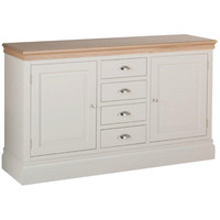 4 Drawer Painted Sideboard with oak top