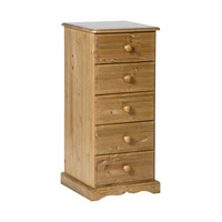 5 Drawer Pine Bedside