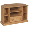 Corner Waxed Pine TV Cabinet