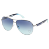 Guess Sunglasses in an aviator style with embellished lens in blue Col