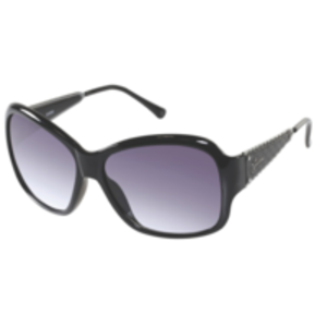 Guess Sunglasses in rectangles with decorative side plate in brown Col