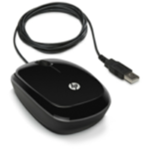 HP X1200 Sparkling Black Wired Mouse