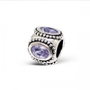Cubic Zirconia Silver Bead