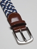 Woven Belt Navy Zigzag