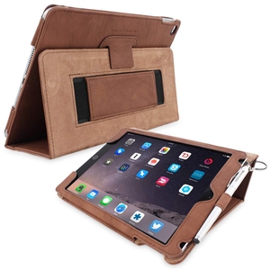 Snugg iPad Air 2 Case in Distressed Brown Leather