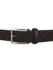 Leather Calf Textile Belt - Brown