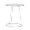 Breeze Side Table with wavy - White