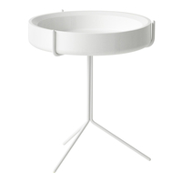 Drum Side Table - White