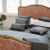 Honeycomb Quilted Silk Bed Spread - Graphite-Pebble