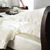 Plain Silk Bedlinen - Ivory