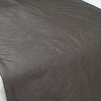 Plain Silk Quilted Bed Runner- Graphite