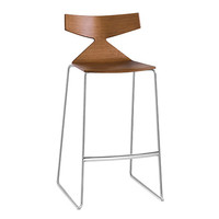 Saya Bar Stool - Natural Walnut Birch