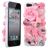 Bling Crystal Pearl Flower Case for iPhone 5 5S - Pink