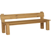 Thick Chunky Solid Oak Bench