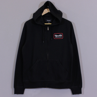 Brixton Harrison Back Print Hoodie Black