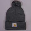 Carhartt Bobble Watch Hat Dark Grey Heather