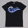 Edwin Wave Script T Shirt Black Blue
