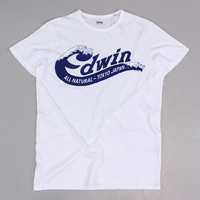 Edwin Wave Script T Shirt White