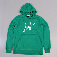 Huf Demi Script Hoodie Green