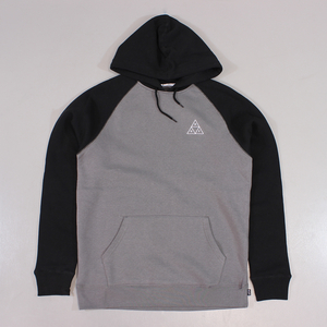 Huf Triple Triangle Raglan Hoodie Black Charcoal