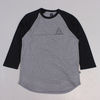 Huf Triple Triangle Raglan T Shirt Grey Black
