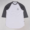 Huf Triple Triangle Raglan T Shirt Grey White