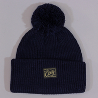 Obey Old Timey Pom Bobble Hat Navy