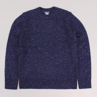 Patagonia Flecked Lambswool Crew Sweater Blue