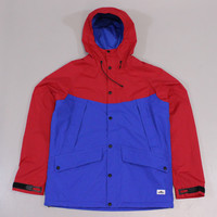 Penfield Clarkdale Hooded Jacket Red Cobalt Blue