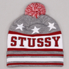 Stussy All Star Pom Beanie Grey Red
