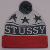 Stussy Retro Star Pom Beanie Grey
