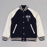 Stussy World Tour Wool Jacket Dark Navy