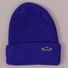 The Quiet Life Moustache Beanie Blue