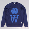 Wood Wood Hester Sweatshirt Team AA Navy Blue