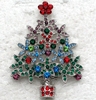 12pcs/lot Wholesale Colorful
Crystal Rhinestone Christmas
tree Pin Brooch Christmas
gifts Jewelry Fashion Apparel
brooches C428