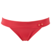 Retro Button Bikini Brief - Red