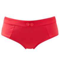 Retro Button High Waist Short - Red
