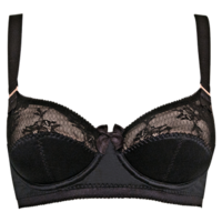 Retrolution Half Padded Bra - Black