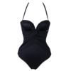 Sienna Bandeau Plunge Swimsuit - Black