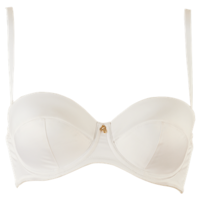 Superboost Satin Strapless Bra - White