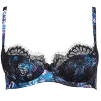 Temptation Padded Balcony Bra - Midnight Blue