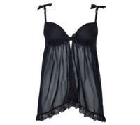 Back to Black Babydoll and Brief set - Black