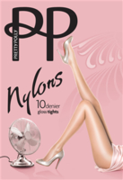 Nylon Gloss Tights - Blue