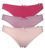 Pretty Polly Cotton Bikini - 3 Pair pack - Blush