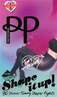 Shape It Up 80 Denier Tum Opaque Shaper Tights - Black