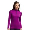 Icebreaker 2015 Oasis Womens Long Sleeve Half Zip Top In Vivid Purple