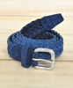 Woven Suede Belt Blue